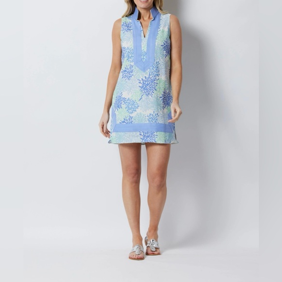 Sail To Sable Coral Print Sleeveless Classic Tunic - Picture 2 of 2